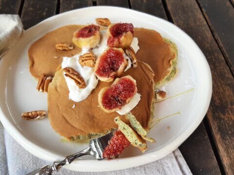 Pancakes alla polvere di foglie di fico